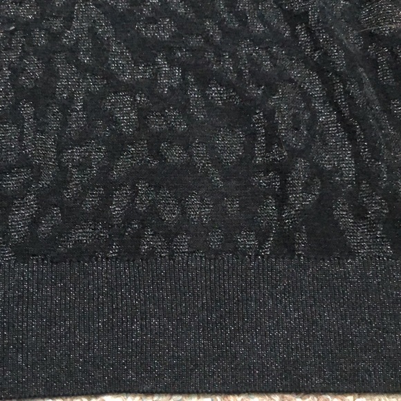 Lauren Ralph Lauren Woman Glitter Animal Print Black Sweater size S - Picture 6 of 7